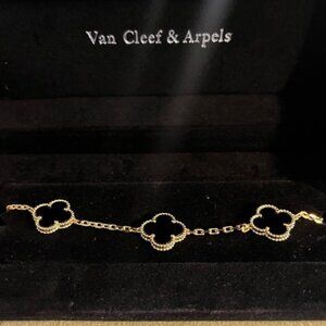 💙💙Dup Van Cleef & Arpels Gold Clover Chain Bracelet